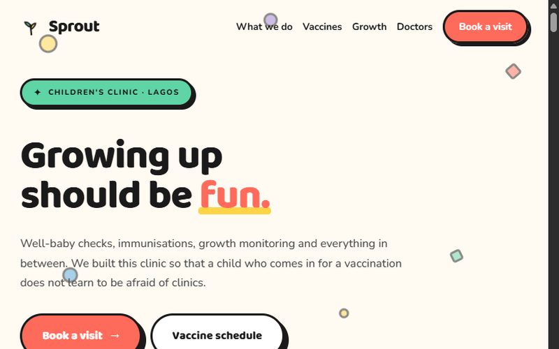 Sprout Paeds — website preview